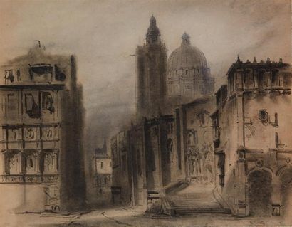 Jules Romain JOYANT (1803-1854) Caprice architectural
Aquarelle, signée en bas à...