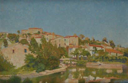 Max Monier de LA SIZERANNE (1825-1906) Clisson, Vue du moulin de Gervaux
Huile sur...