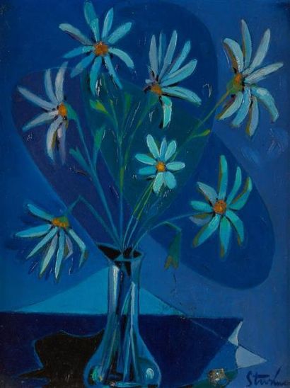 Léopold STARKMANN (1914) Nature morte au bouquet de fleurs
Huile sur toile, signée...