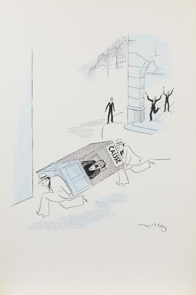null Henri MOREZ (1922-2017)

Caisse

Encre noire, crayon bleu et gouache blanche,...