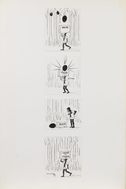 null Henri MOREZ (1922-2017)

Planche comportant 4 vignettes (sucre en poudre)

Encre...