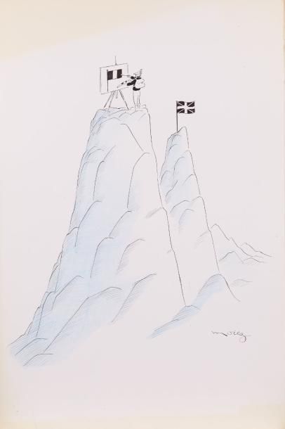 null Henri MOREZ (1922-2017)

L’alpiniste peintre

Encre noire et crayon bleu, signé...