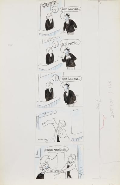 null Henri MOREZ (1922-2017)

Planche comportant 5 vignettes (le soutien marital)

Encre...
