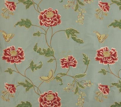 null COLEFAX & FLOWER, Oriental Poppy / Aqua.

Tapis de table rond en soie et viscose...