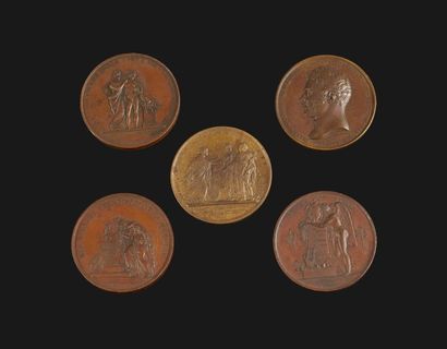 null Lot de 20 médailles historiques Restauration en bronze dont :

Débarquement...