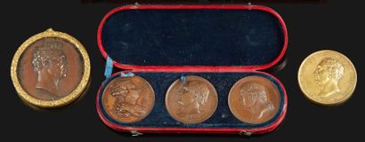 null Collection de 118 médailles en bronze : Les grands hommes français, la série...