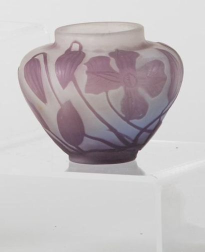 null Etablissement GALLE

Vase miniature en verre double couche violine sur fond...