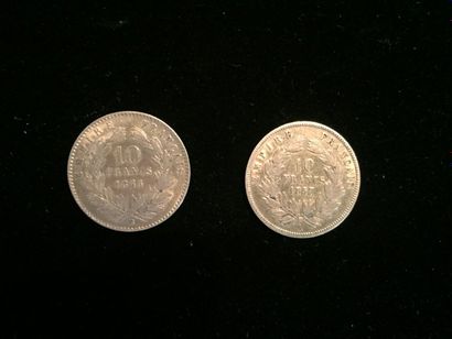 null FRANCE

Deux pièces de 10 F or, 1857-1863.
