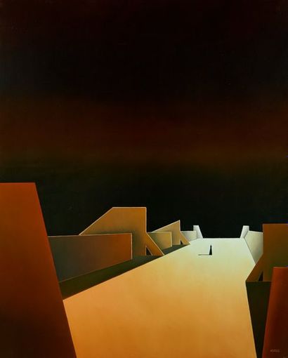 null Henri MOREZ (1922-2017)

Silhouette dans un paysage 

Huile sur toile signée...