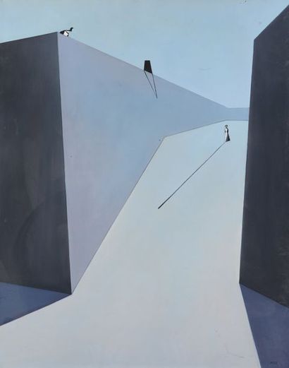 null Henri MOREZ (1922-2017)

Silhouettes, fond gris 

Huile sur toile signée en...