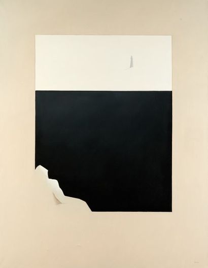 null Henri MOREZ (1922-2017)

Silhouette au rectangle noir 

Huile sur toile signée...