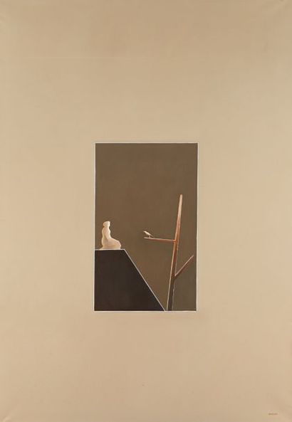 null Henri MOREZ (1922-2017)

Figure assise et oiseau dans un rectangle 

Huile sur...