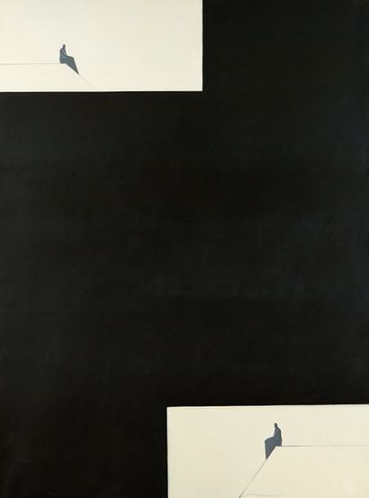 null Henri MOREZ (1922-2017)

Silhouettes, fond noir 

Huile sur toile cachet d'atelier...
