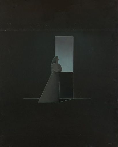 null Henri MOREZ (1922-2017)

Silhouette, la porte 

Huile sur toile signée en bas...