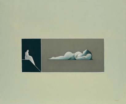 null Henri MOREZ (1922-2017)

Silhouette, nue allongé 

Huile sur toile signée en...