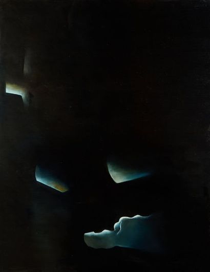 null Henri MOREZ (1922-2017)

Silhouette, fond noir 

Huile sur toile cachet d'atelier...