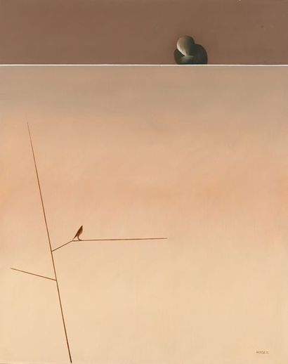 null Henri MOREZ (1922-2017)

Silhouette et oiseau

Huile sur toile signée en bas...