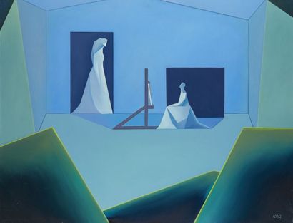 null Henri MOREZ (1922-2017)

Silhouettes dans l’atelier

Huile sur toile signée...