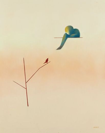 null Henri MOREZ (1922-2017)

Silhouette et oiseau

Huile sur toile signée en bas...