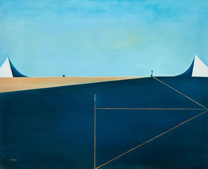 null Henri MOREZ (1922-2017)

Silhouette, ciel bleu 

Huile sur toile signée en bas...