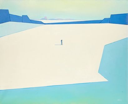 null Henri MOREZ (1922-2017)

Silhouette, désert blanc

Huile sur toile signée en...