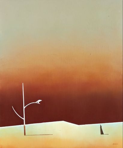 null Henri MOREZ (1922-2017)

Silhouette, oiseau 

Huile sur toile signée en bas...