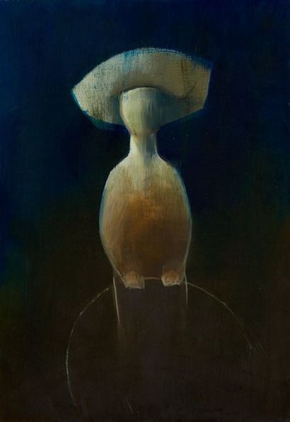 null Henri MOREZ (1922-2017)

Silhouette au chapeau 

Huile sur toile cachet d'atelier...