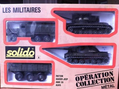 null SOLIDO

- 1 coffret de 4 véhicules (opération les militaires)

Patton - Kaiser...