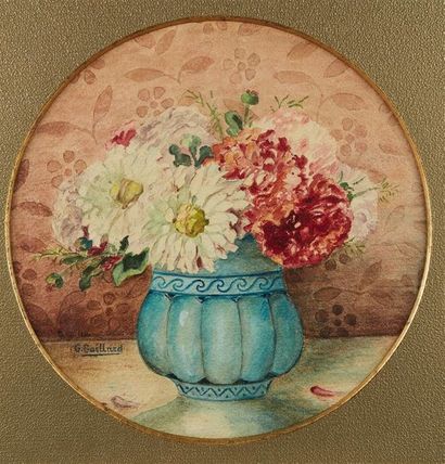 null Ecole FRANCAISE du XXe siècle 

Vases de fleurs

Paire d’aquarelles signées...