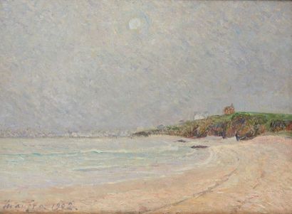 Maxime MAUFRA (1861-1918) Brouillard, Morgat, 1902
Huile sur toile, signée et datée...