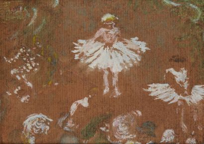James Ensor (1860-1949) Les ballerines ou le ballet des danseuses Aquarelle sur papier....