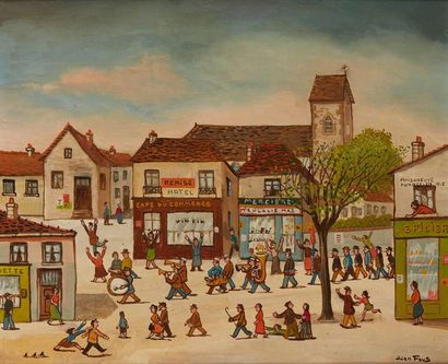 Jean FOUS (1901-1971) Le 11 Novembre
Huile sur toile, signée en bas à droite. 38...