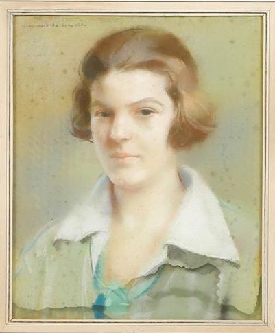 Lucien Victor GUIRAND de SCÉVOLA (1871-1950) Portrait de Raymonde Cosse à 17 ans,...