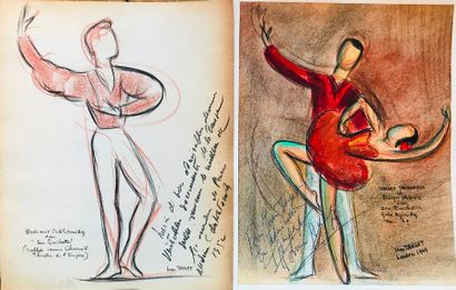 null Jean TARGET (1910-1997)

Deux dessins représentant des danseurs du ballet Don...