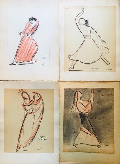 null Jean TARGET (1910-1997)

Quatre dessins représentant des danseurs :

- Anne...