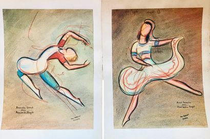 null Jean TARGET (1910-1997)

Deux dessins représentant dans danseurs du ballet Mam'zelle...