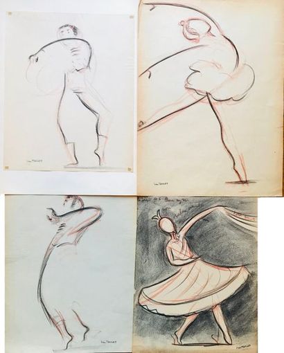 null Jean TARGET (1910-1997)

Quatre dessins représentant des danseuses et danseurs...