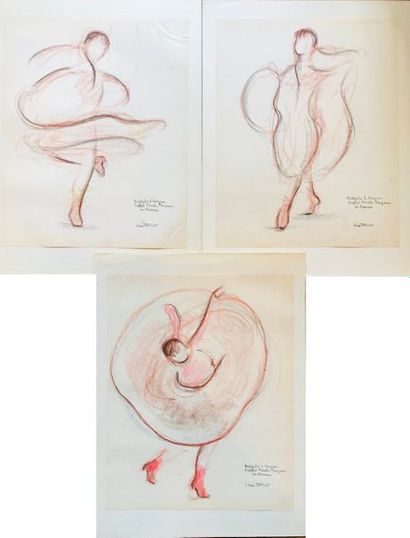 null Jean TARGET (1910-1997)

Trois dessins représentant Nadejda L-Loujine :

- Ballet...