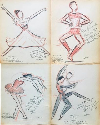 null Jean TARGET (1910-1997)

Quatre dessins représentant des danseurs et des ballets...