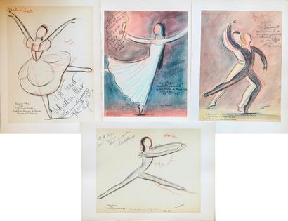 null Jean TARGET (1910-1997)

Quatre dessins représentant des danseurs et des ballets...