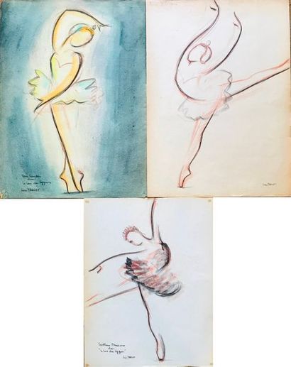 null Jean TARGET (1910-1997)

Trois dessins représentant Le Lac des Cygnes :

- La...