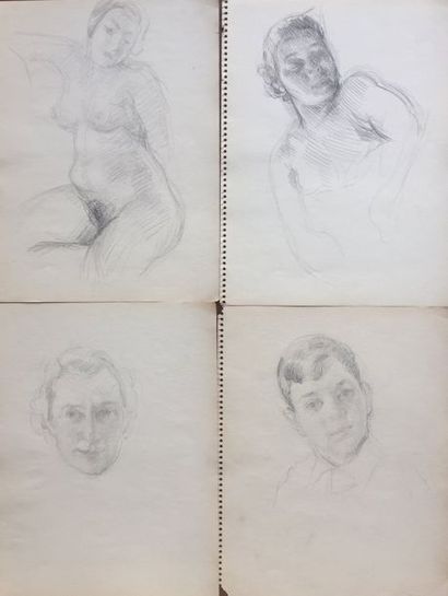 null William MALHERBE (1884-1951)

Portrait d'un jeune garçon

Femme nue

Femme endormie

Tête...