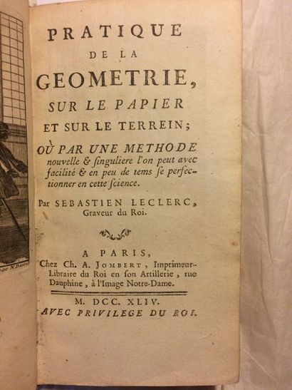 null [GÉOMÉTRIE]. LECLERC (Sébastien). Pratique de la geometrie, sur le papier et...