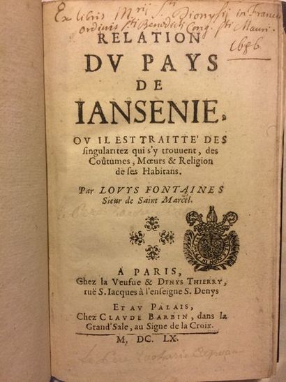 null [JANSÉNISME]. FONTAINES de SAINT-MARCEL (Ange Lambert, alias le Père

Zacharie...