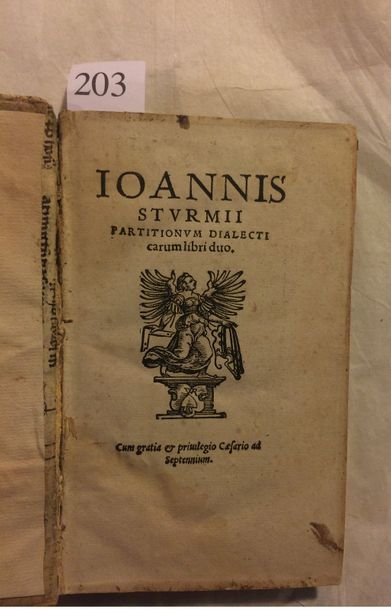 null [STURM (Johannes)]. Ioannis Stvrmii Partitionvm Dialecticarum libri duo. S.l.n.d....