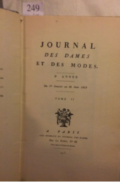 null [COSTUMES PARISIENS - NOUVION (Jacques de), dir.]. Journal des dames et des...