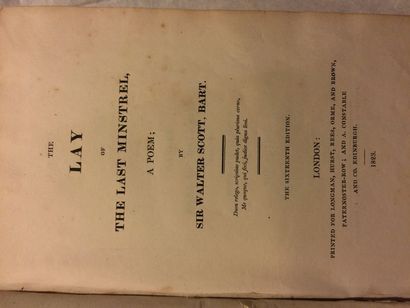null SCOTT (Walter). The Lay of the Last Minstrel, a Poem. London, Printed for Longman,

Hurst,...