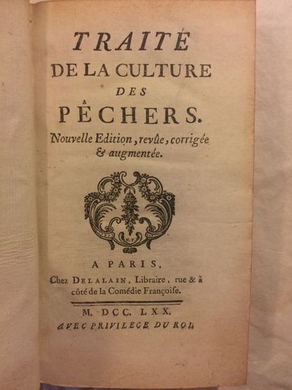 null [ARBORICULTURE - COMBLES (M. de)]. Traité de la culture des pêchers. À Paris,...