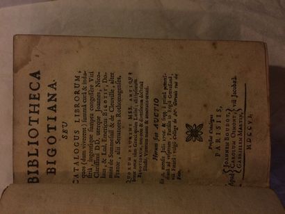 null [BIBLIOGRAPHIE / BIGOT de SOMMESNIL]. Bibliotheca Bigotiana, seu Catalogus

librorum...