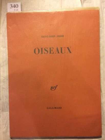 null SAINT-JOHN PERSE. Vents. Paris, Gallimard, s. d. [1946]. Grand in-4° broché....